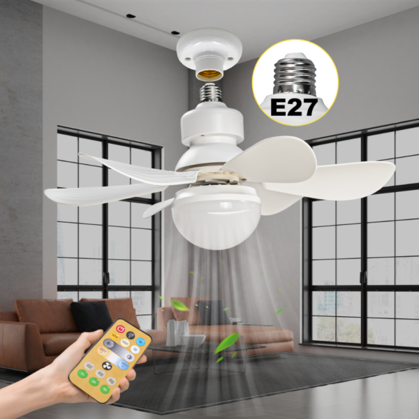 Ventilator de Tavan Modern cu Iluminare LED si Telecomanda